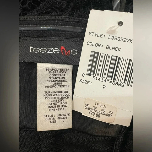 Teeze Me Black Dress Woman’s Summer Strapless - Picture 6 of 6